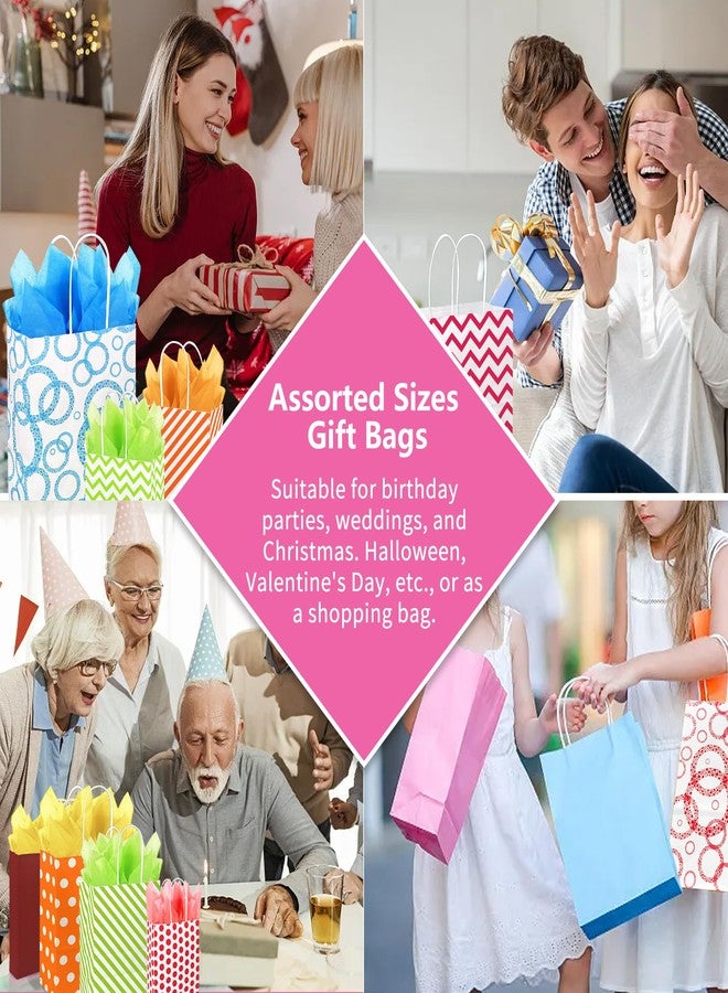 KEEPARTY 72 PCS Assorted Sizes Gift Bags 36 Gift Bags 4 Sizes 36 Tissue Papers 6 Color Bulk Perfect for Weddings Partie and Holidays 4 Sizes and Multiple Colors Available - Image 5